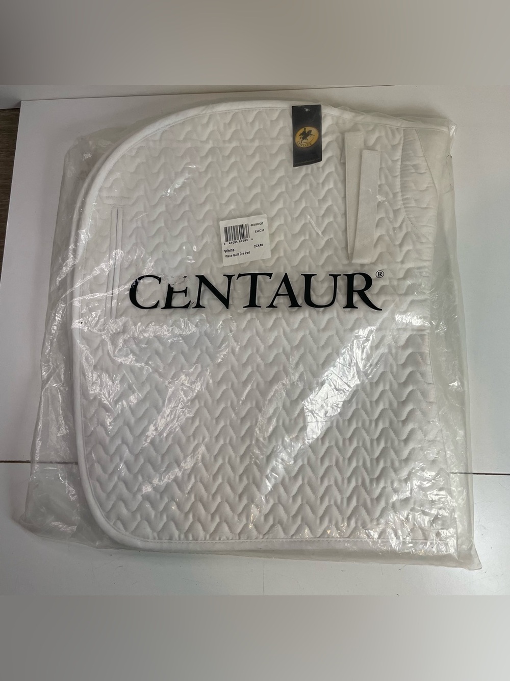NEW Centaur Saddle Pad 23x40” Sovereign Dressage White Wave Quilt Full size
